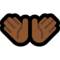 Open Hands - Medium Black emoji on Microsoft